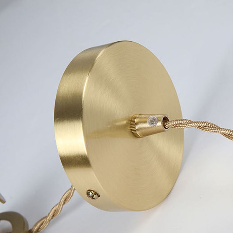 Industrial Gold Flower Glass Pendant