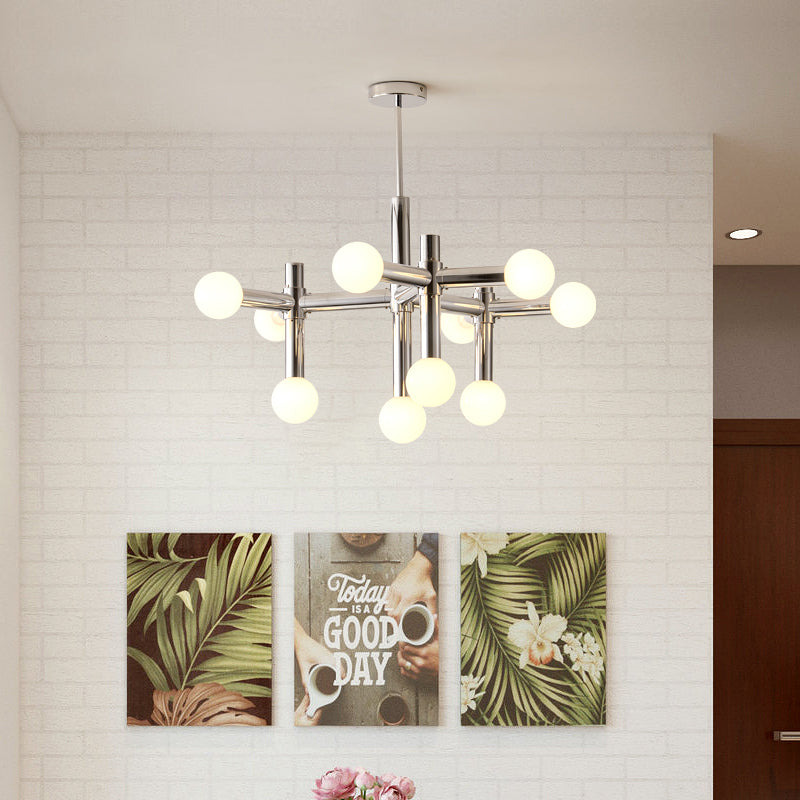 Scandinavian Glass Globe Chandelier