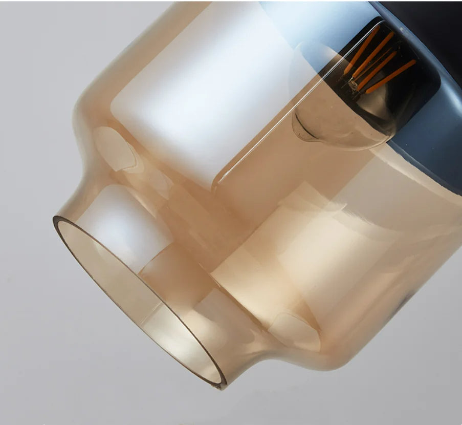 Jevaglo Glass & Wood Pendant Light