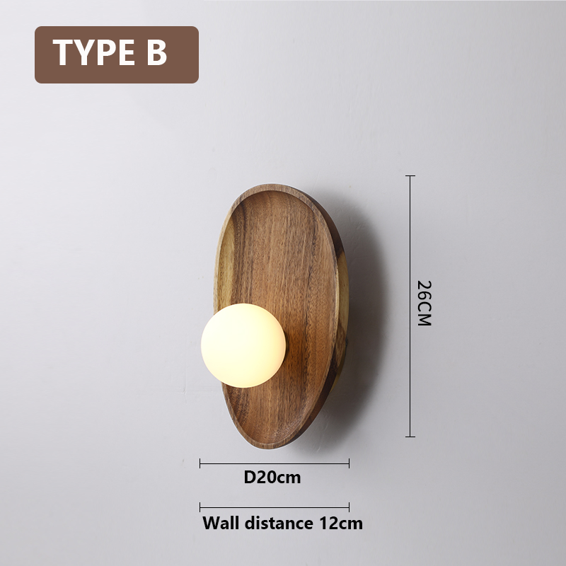 Natural Wood Wall Light