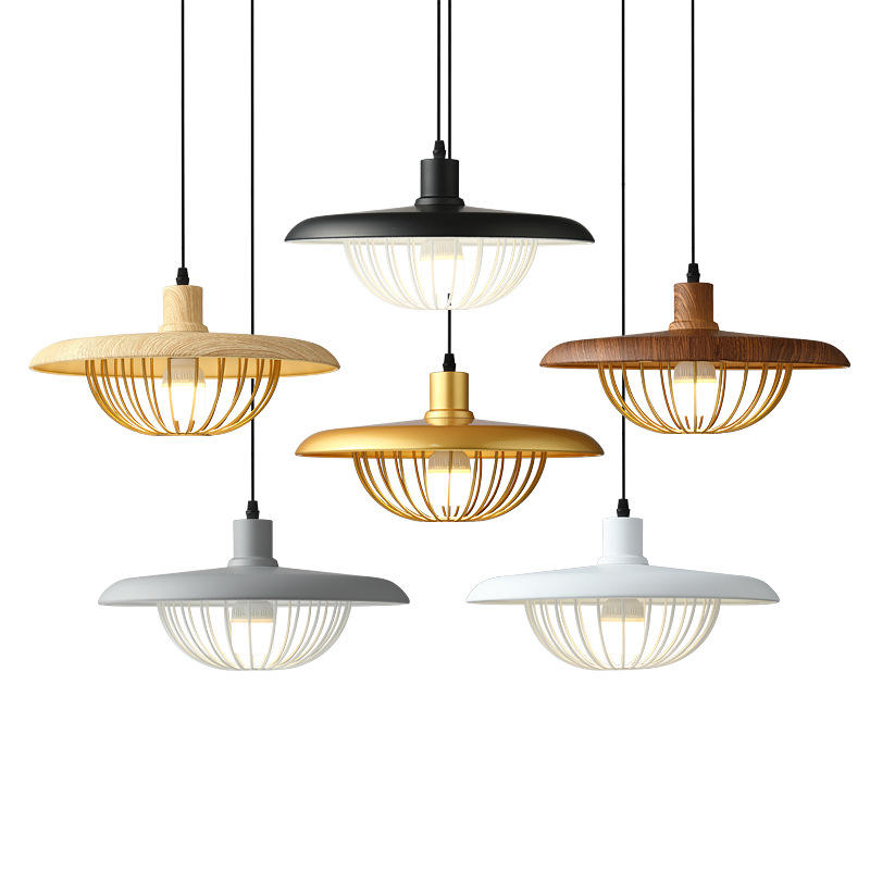 Faux Wood Grain Pendant Lights
