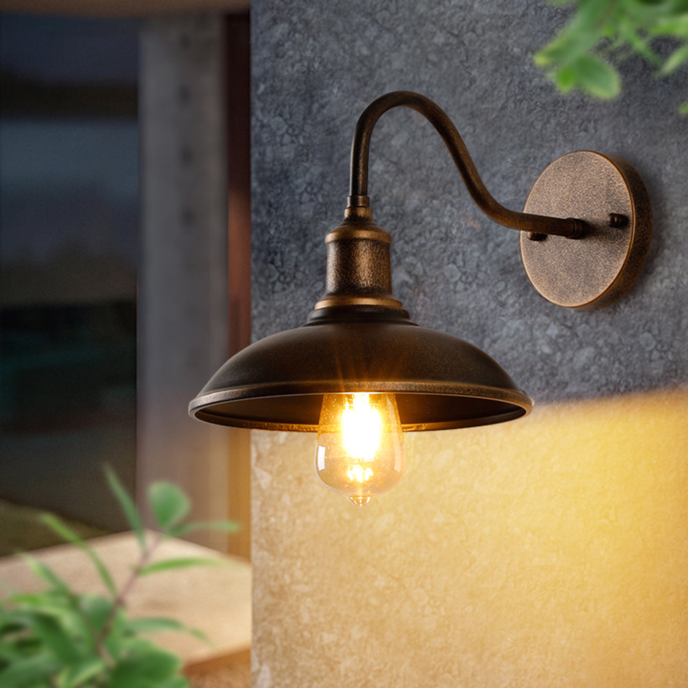 Alessio Antique Brass Outdoor Wall Light