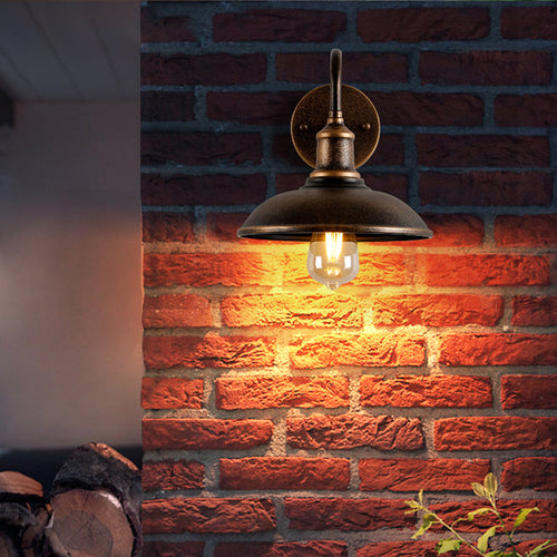Alessio Antique Brass Outdoor Wall Light