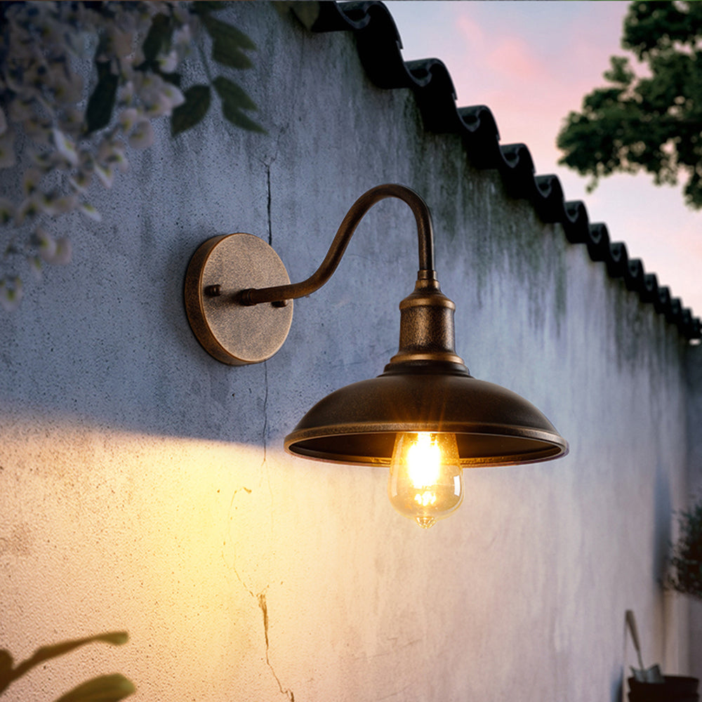 Alessio Antique Brass Outdoor Wall Light