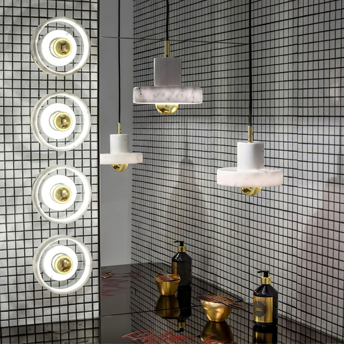 Marble Aura Pendant Light