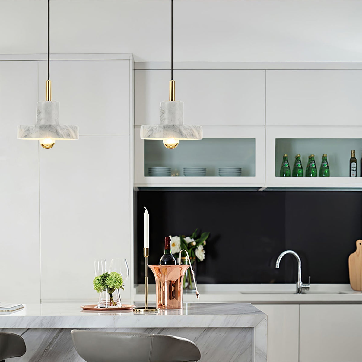 Marble Aura Pendant Light