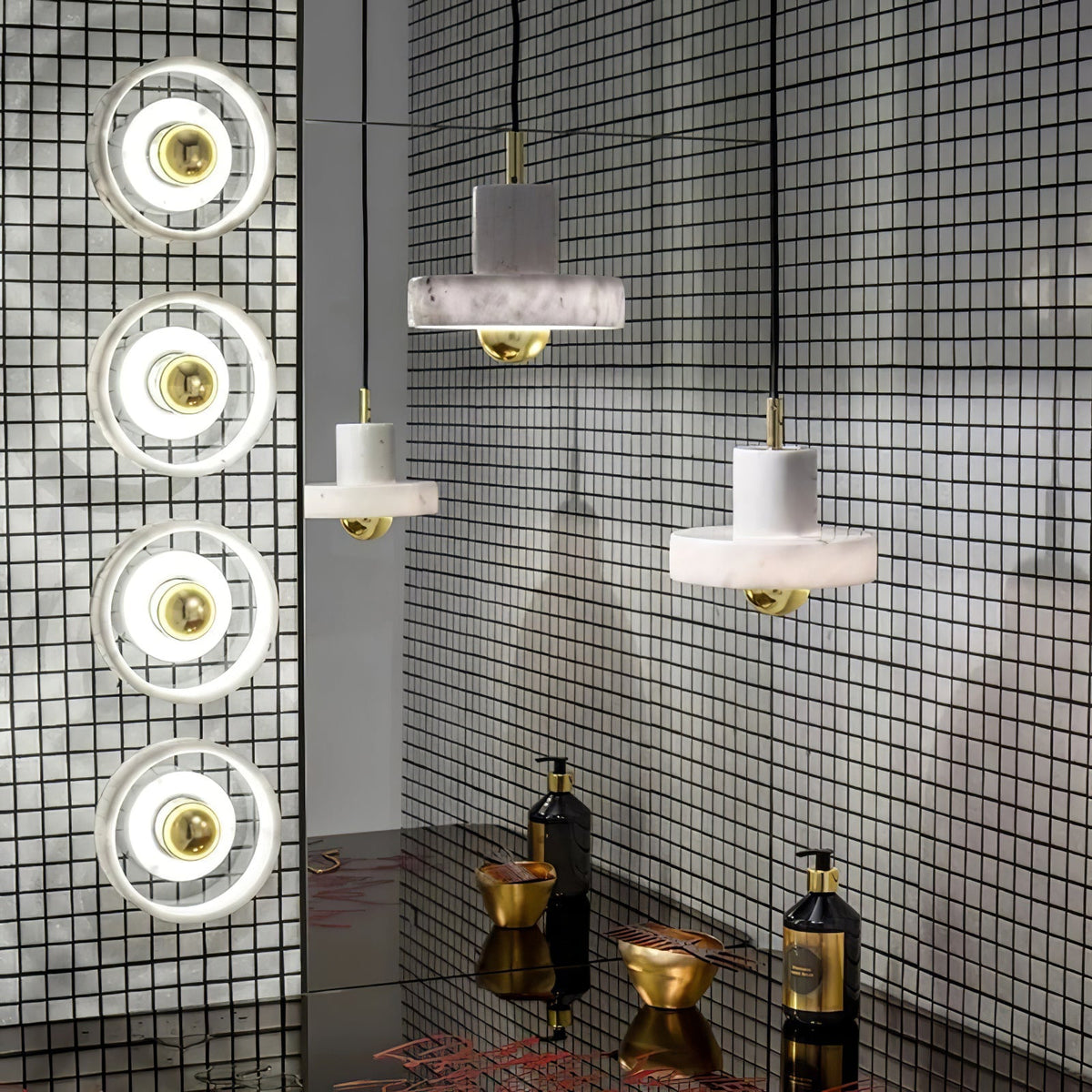 Marble Aura Pendant Light