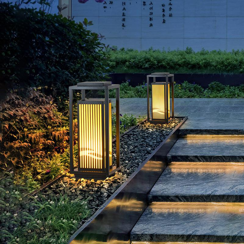 Cage Post Solar Outdoor Light