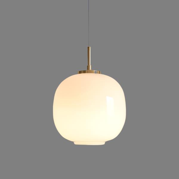 Scandinavian Opal Glass Pendant