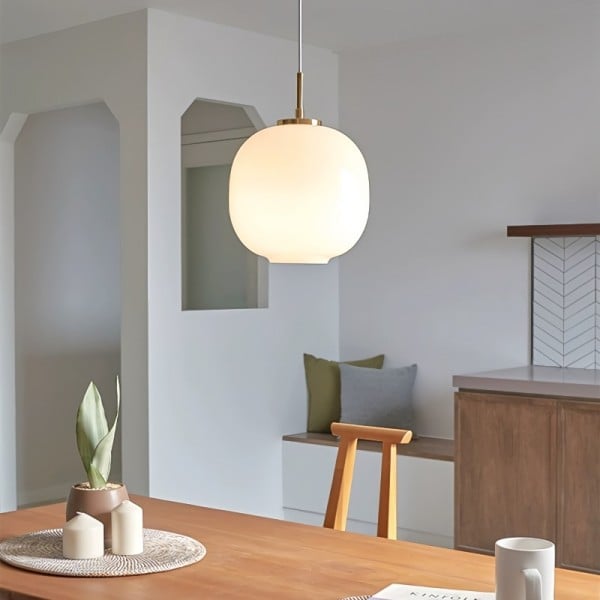 Scandinavian Opal Glass Pendant