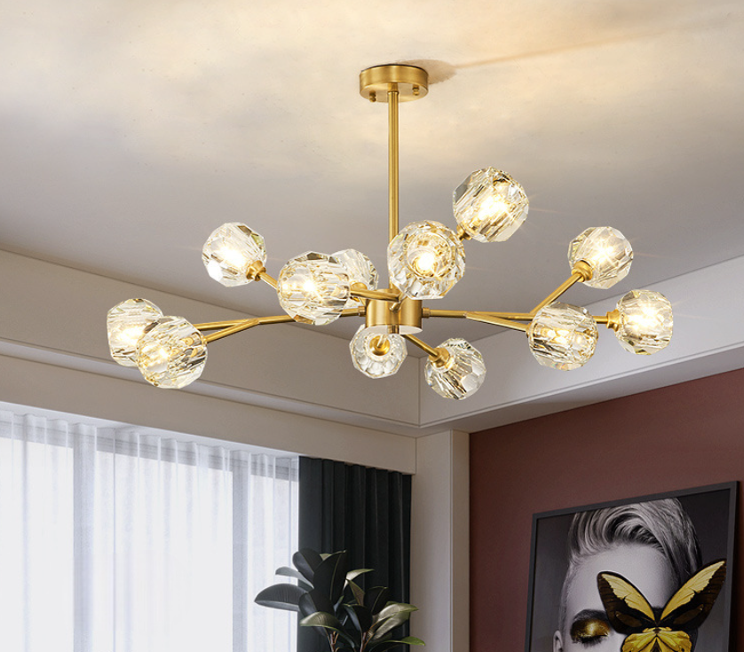 Modern Ice Cube Branch Linear Chandelier