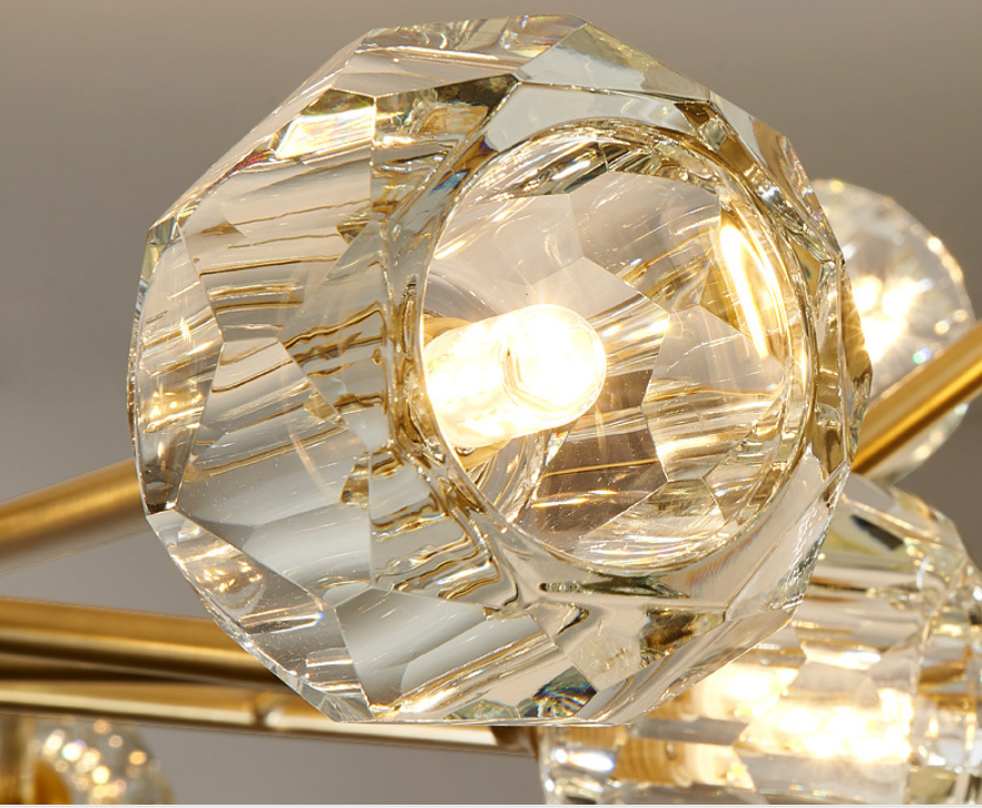Modern Ice Cube Branch Linear Chandelier