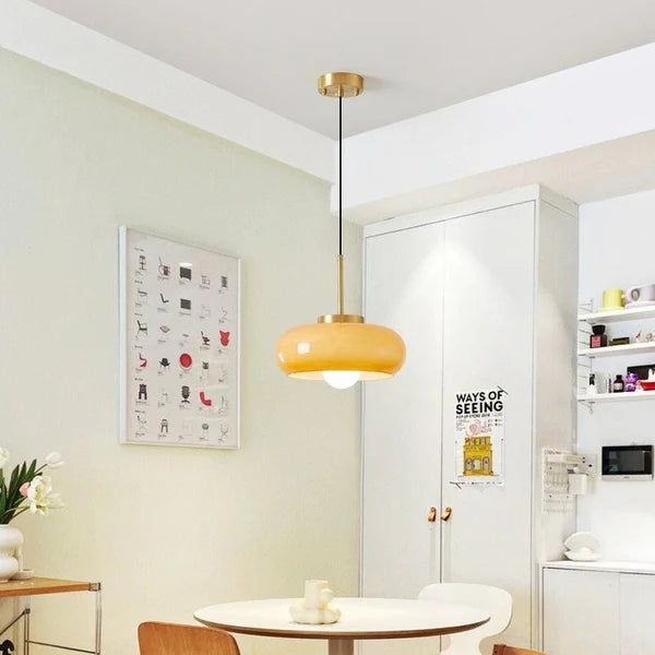 Modern Copper Glass Pendant Lights