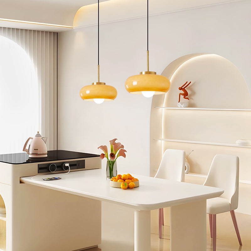 Modern Copper Glass Pendant Lights