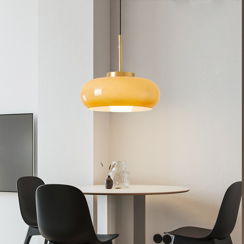 Modern Copper Glass Pendant Lights