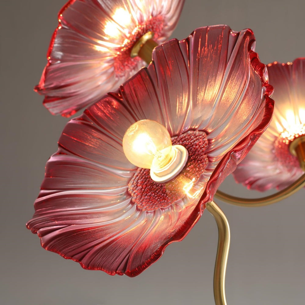 Modern Lotus Leaf Glass Chandelier