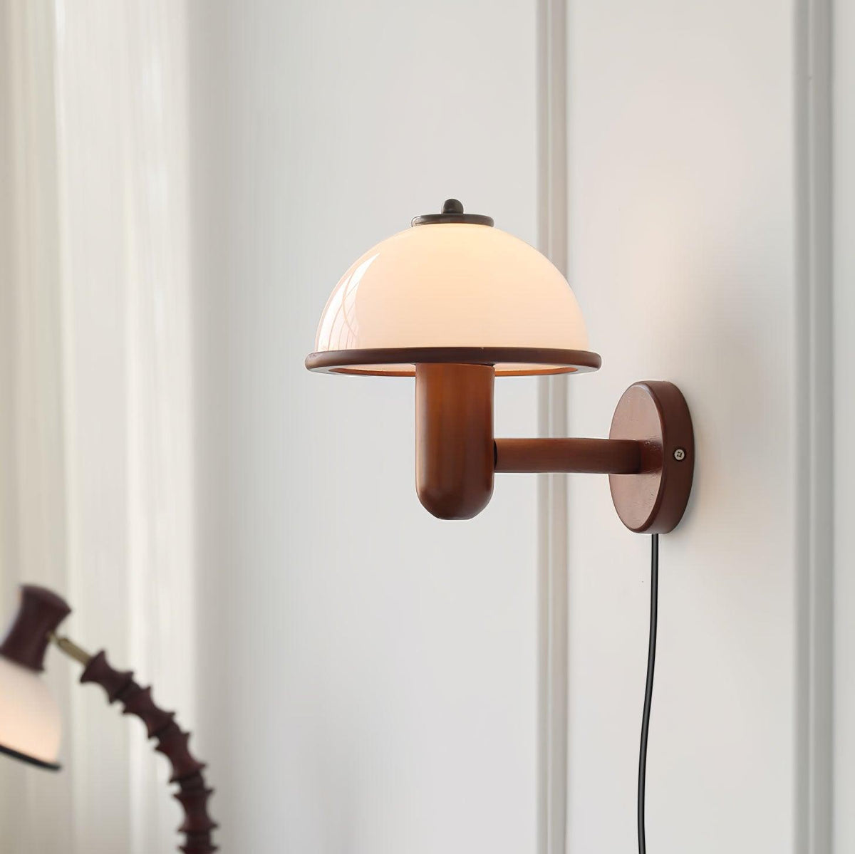 Mushroom Wooden Wall Light