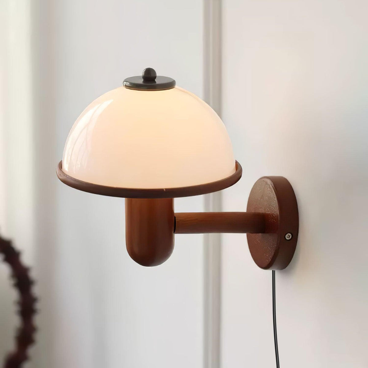 Mushroom Wooden Wall Light