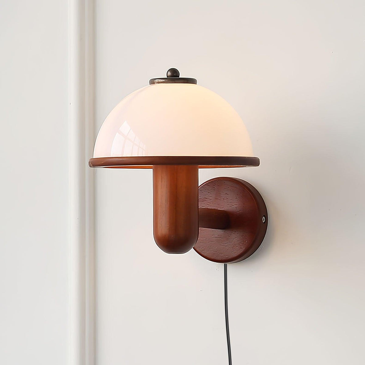 Mushroom Wooden Wall Light
