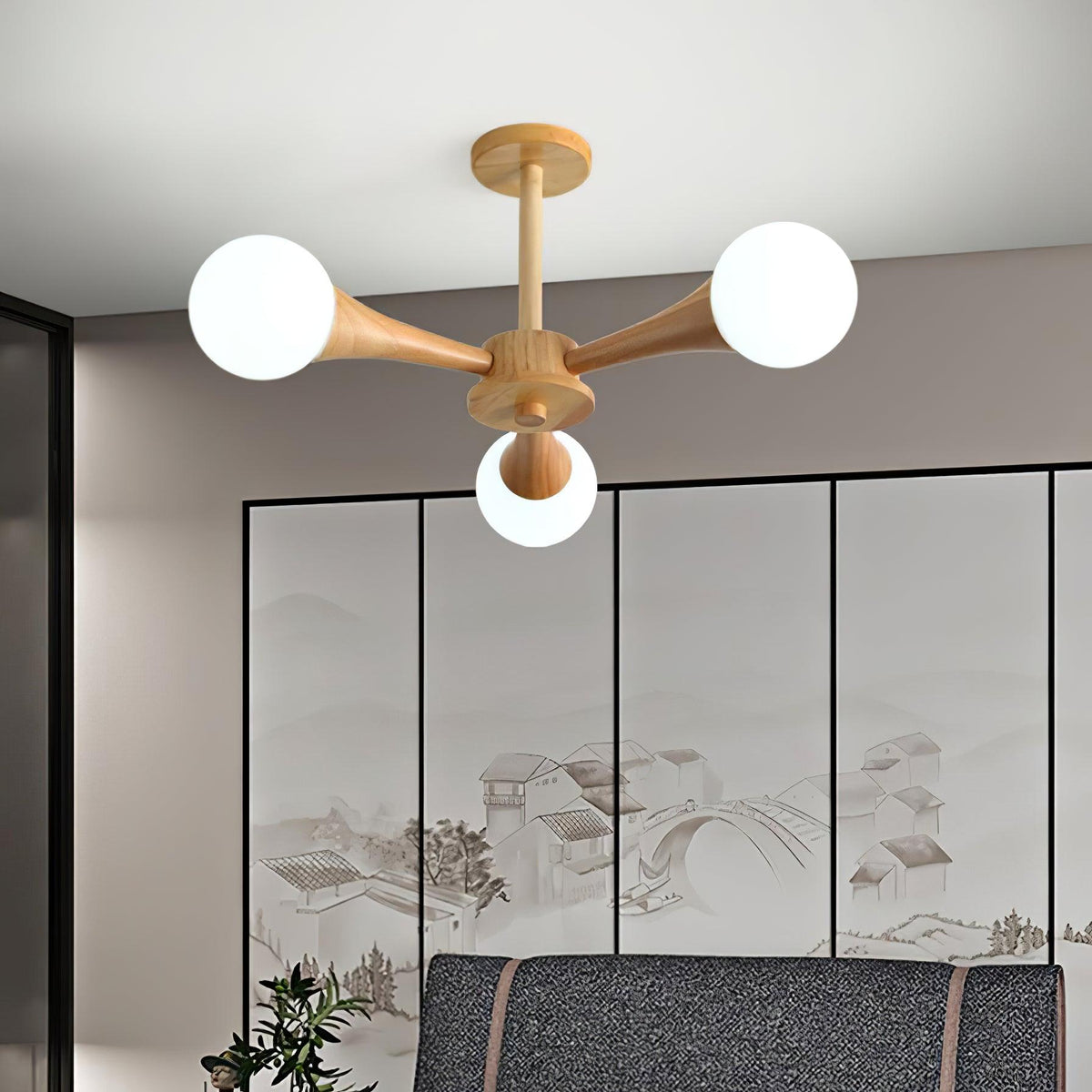 Nera Wooden Ceiling Light