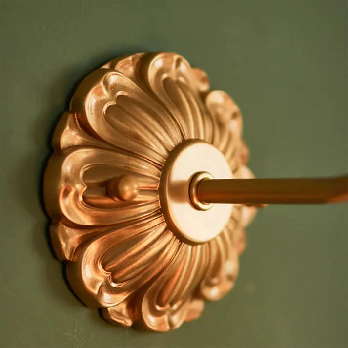 Vintage Copper Petal Glass Wall Light