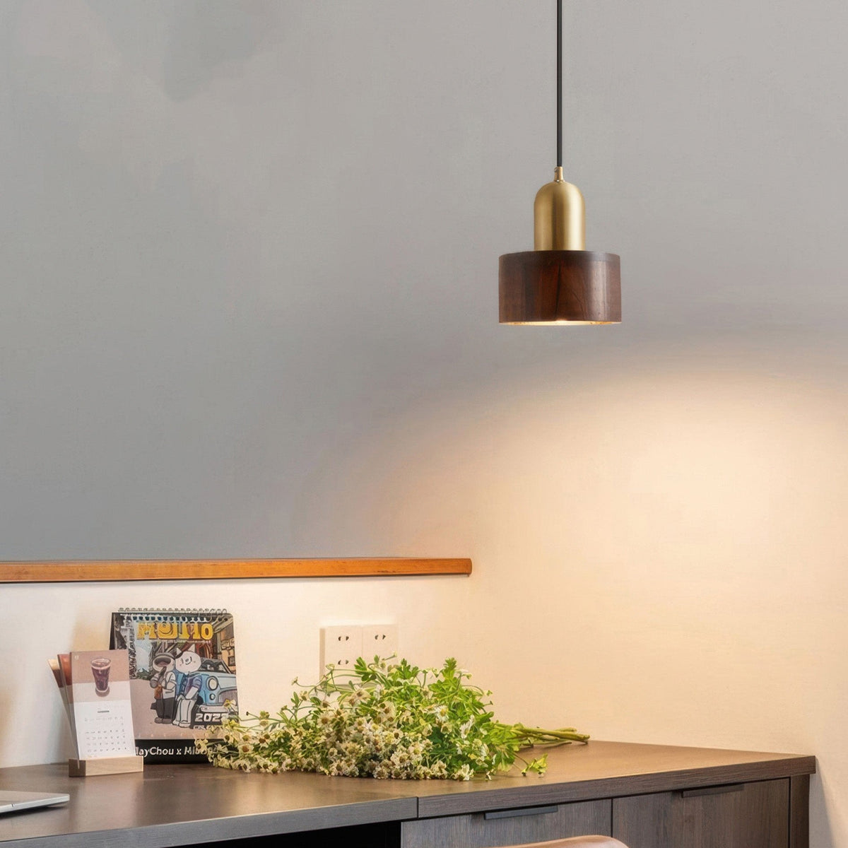 Japanese Cylinder Pendant Lamp
