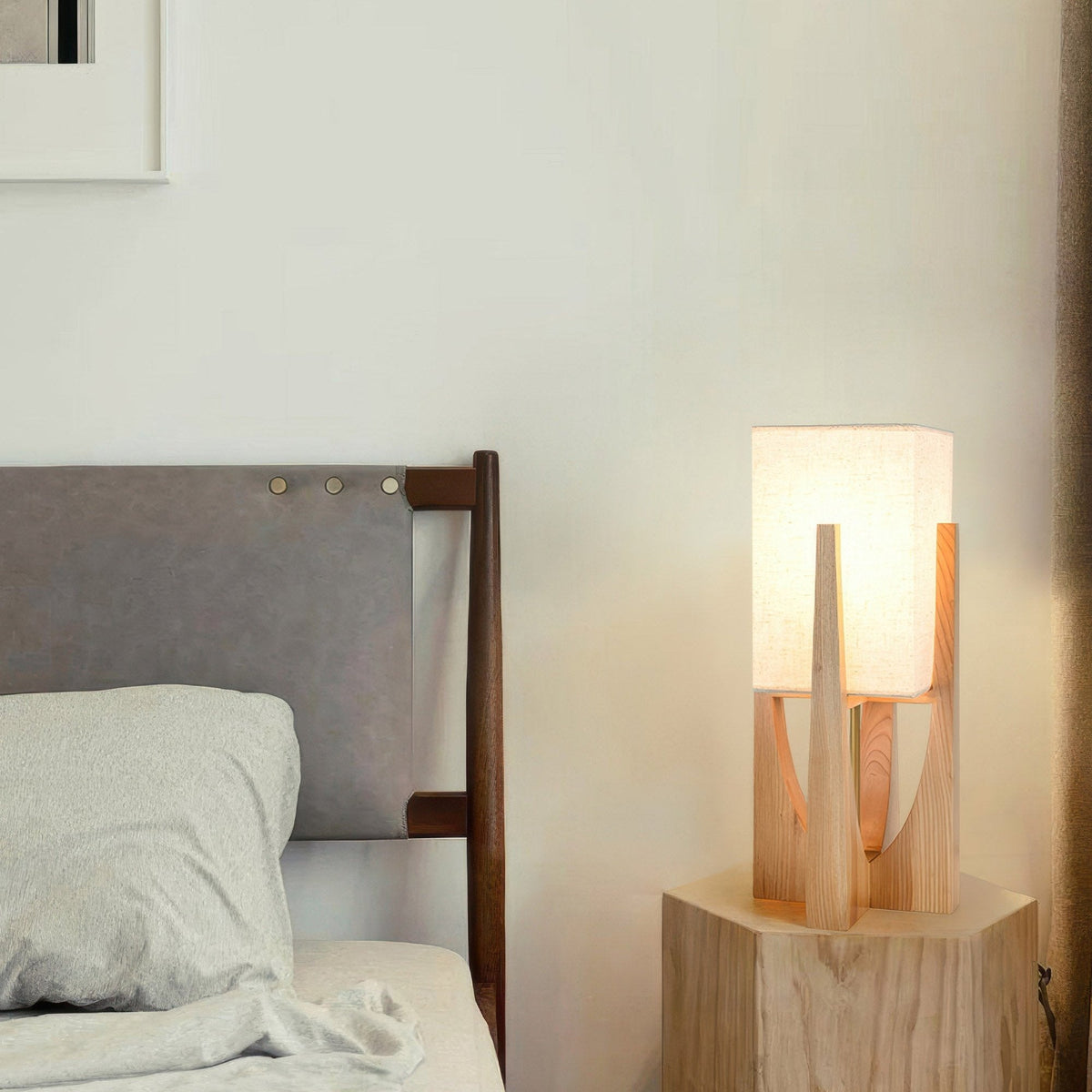 Solid Walnut Floor Lamp