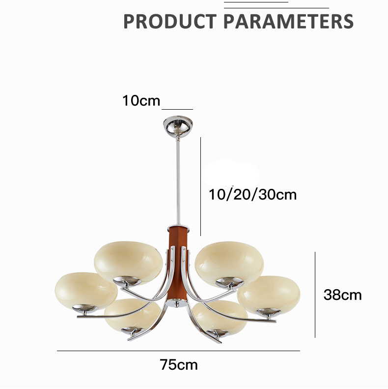 Bauhaus Chandelier (3/5 Heads)