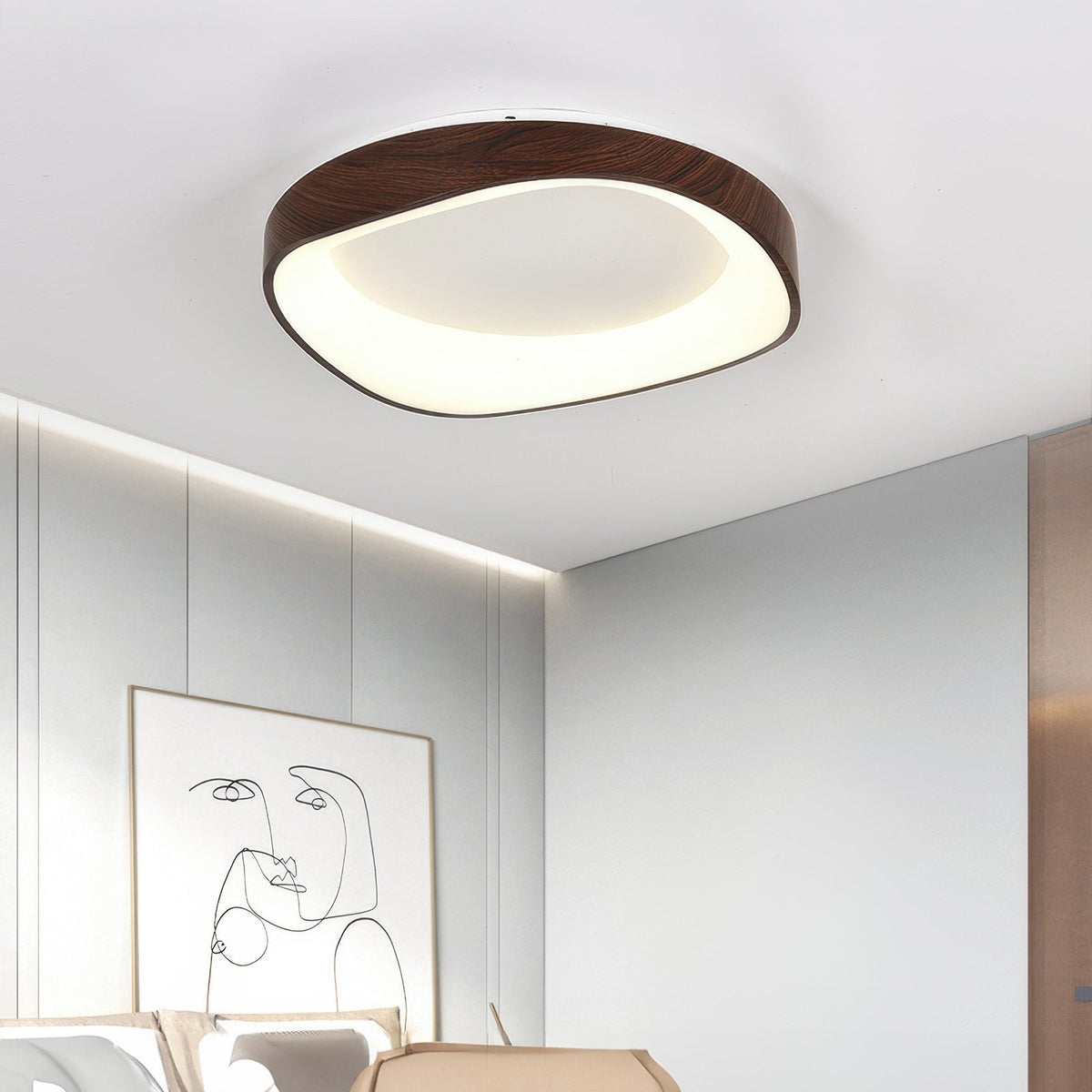 Nordic Wood Grain Ceiling Light
