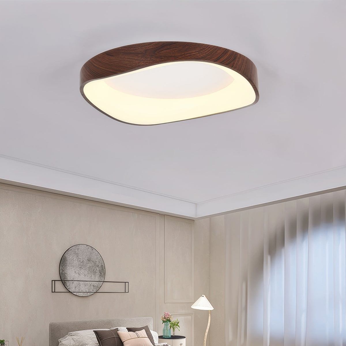 Nordic Wood Grain Ceiling Light