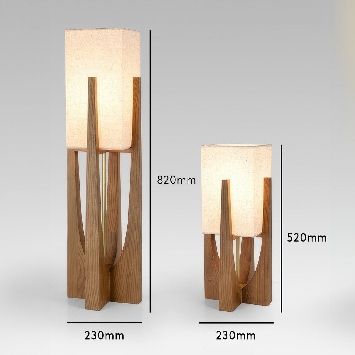 Solid Walnut Floor Lamp