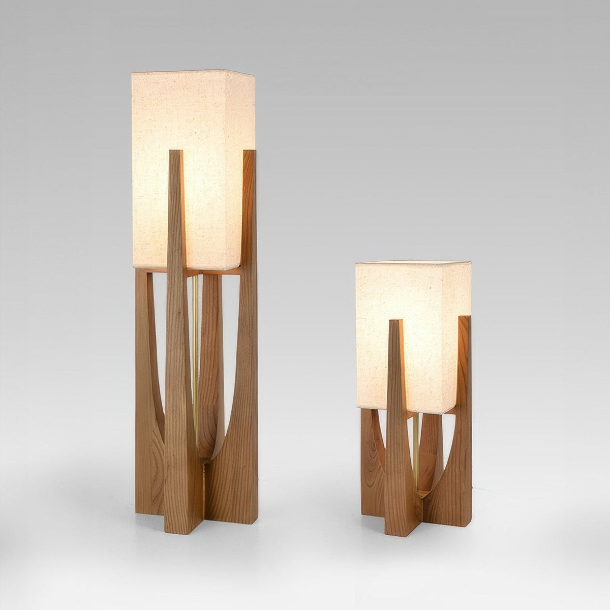 Solid Walnut Floor Lamp