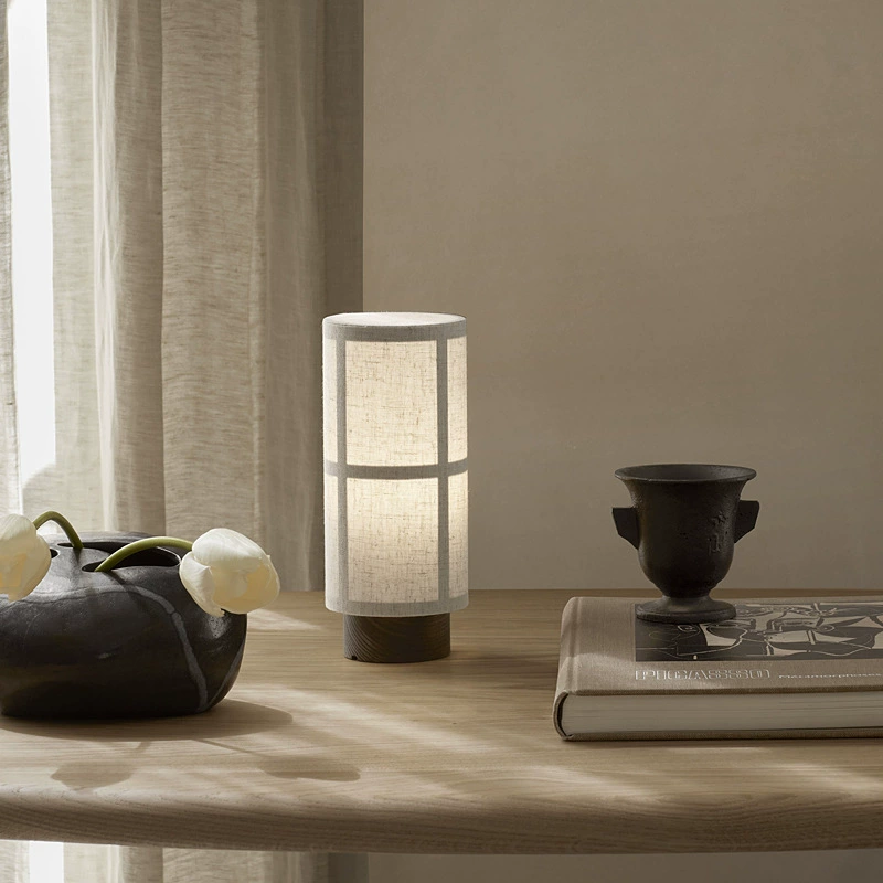 Japanese Silk Table Lamp