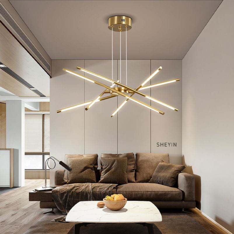 Golden Web Chandelier