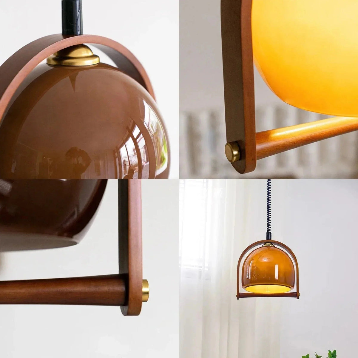 Vintage Bauhaus Wooden Pendant