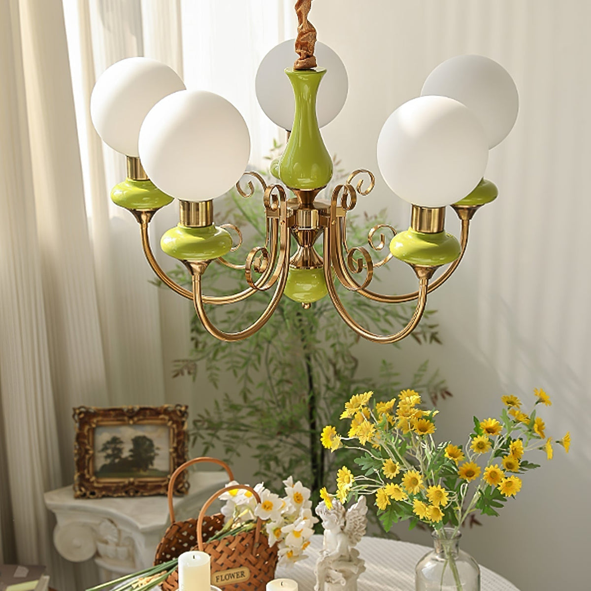 Modern Onyx Art Chandelier