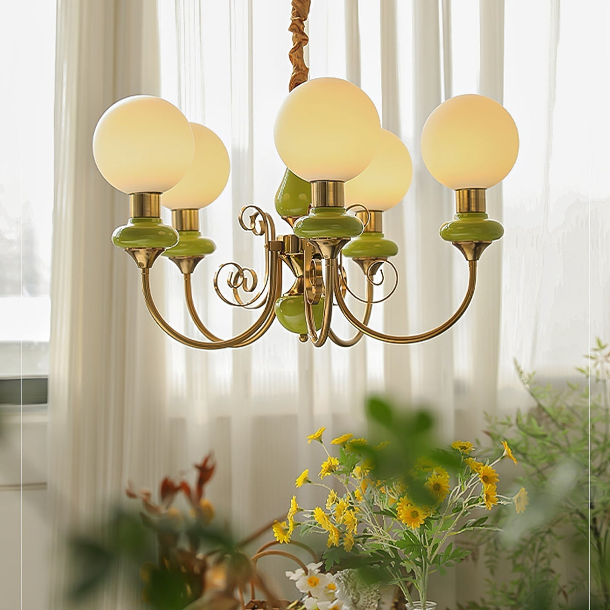 Modern Onyx Art Chandelier
