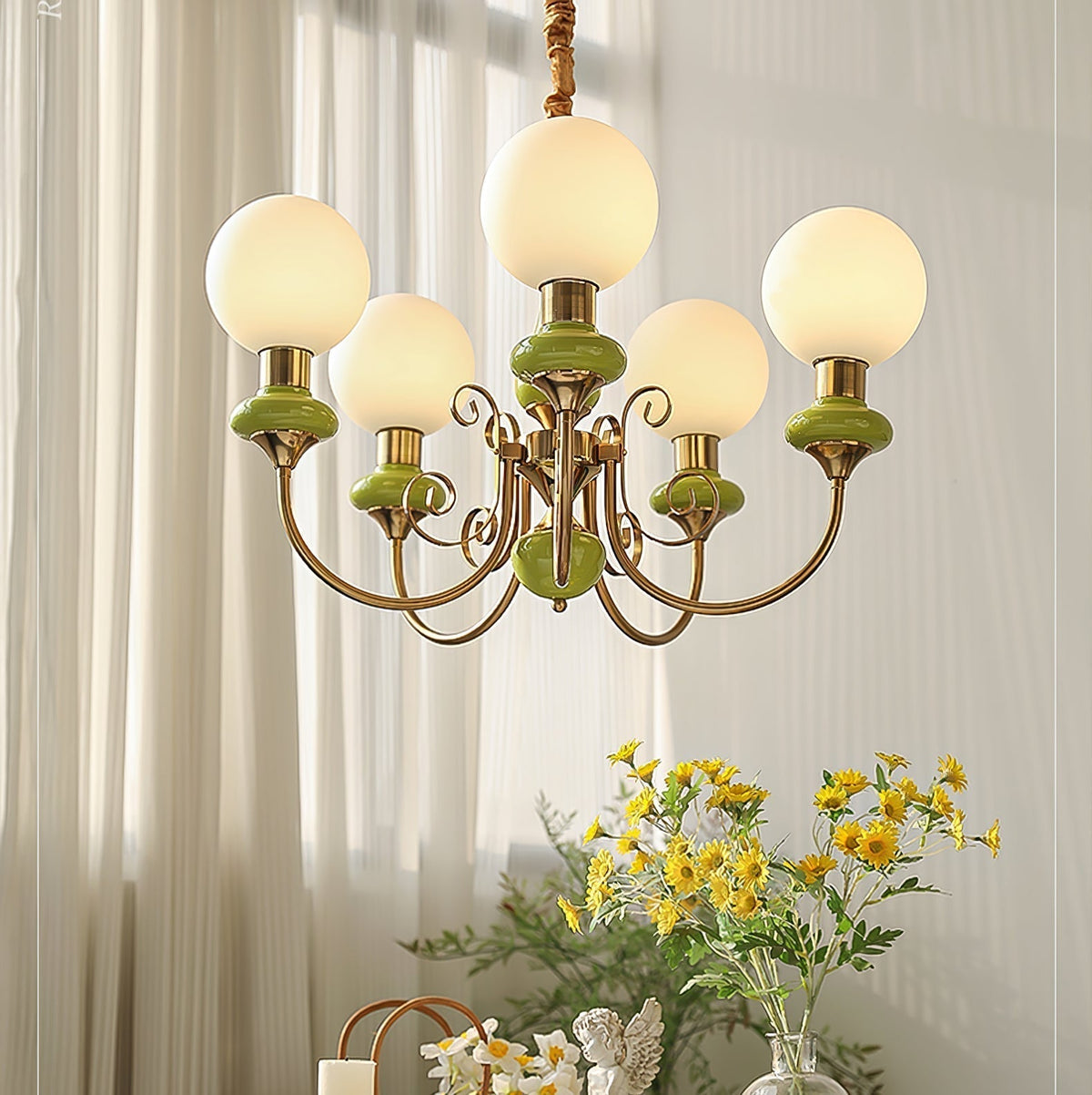 Modern Onyx Art Chandelier