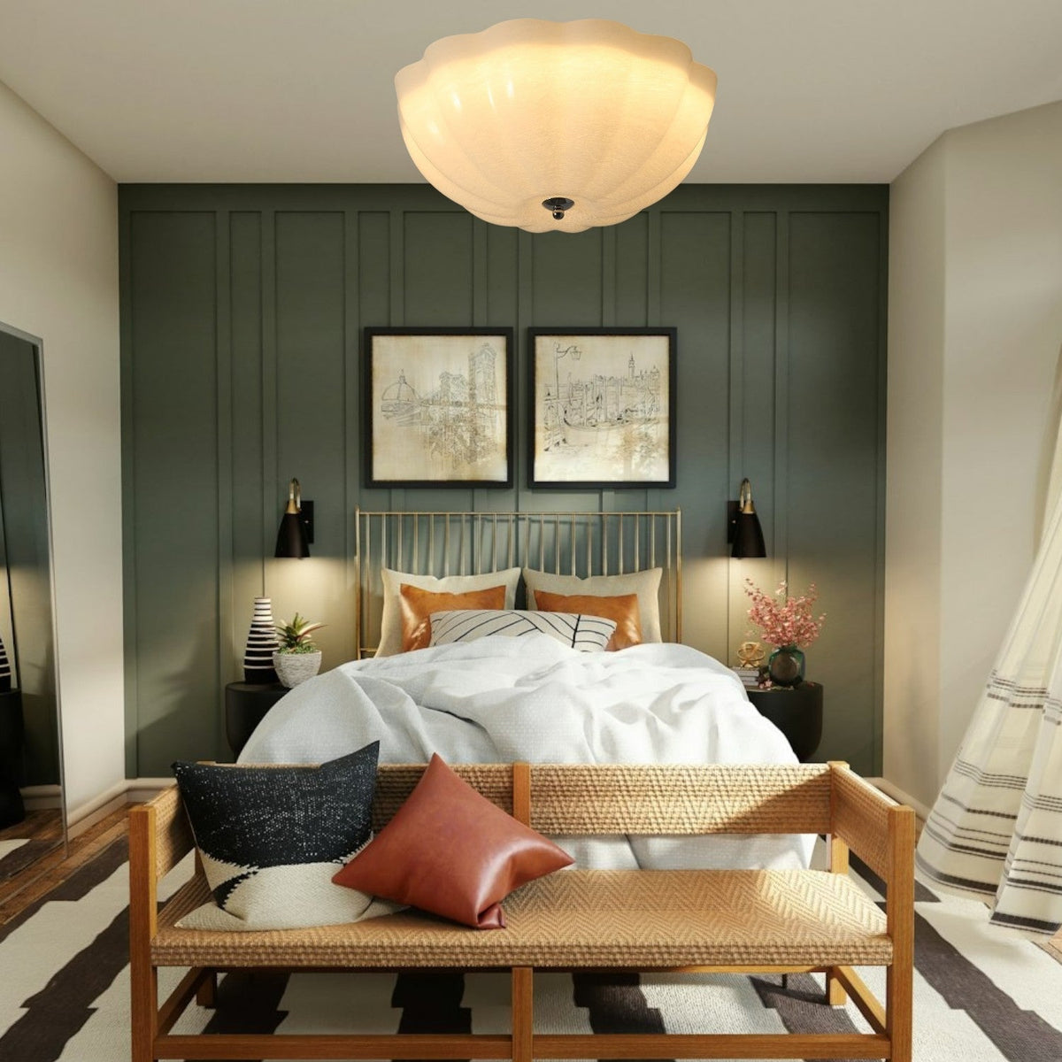 Opal Shell Ceiling Light
