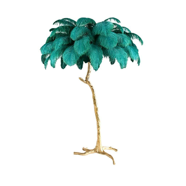 Ostrich Feather Floor Lamp