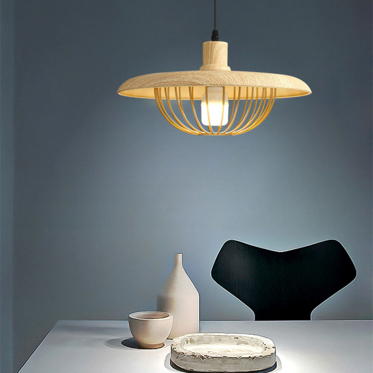 Faux Wood Grain Pendant Lights