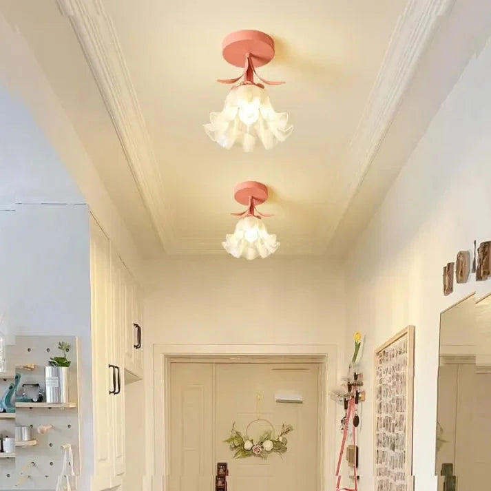French Tiffany Mini Flower Ceiling Light