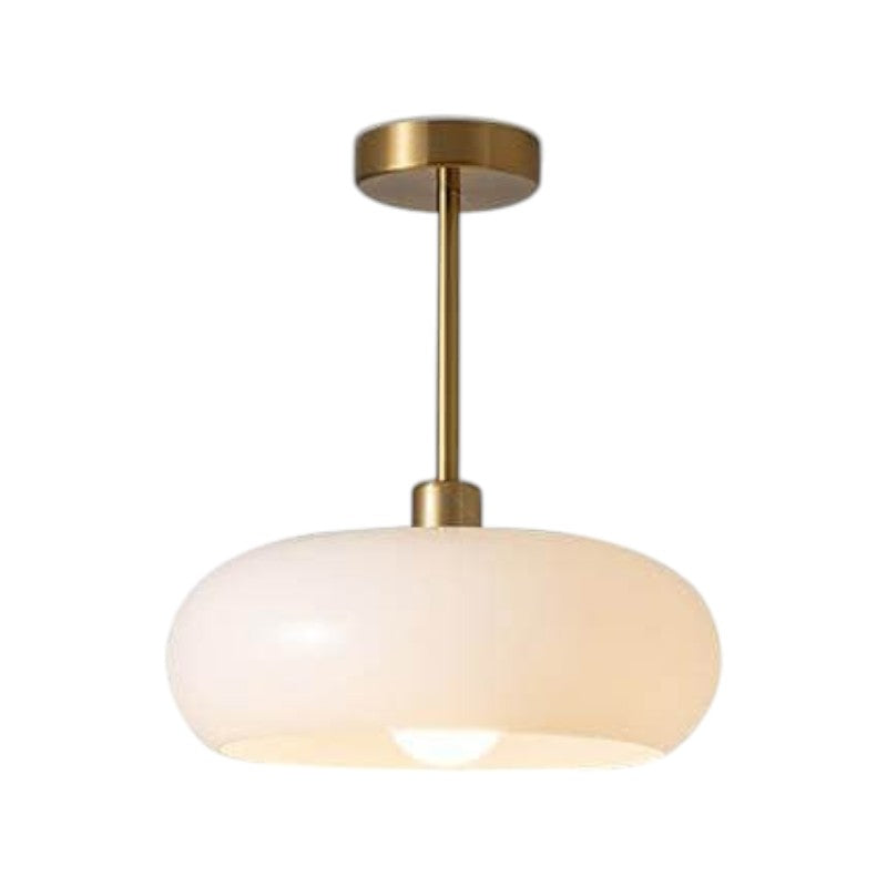 Retro Amber Round Glass Ceiling Light