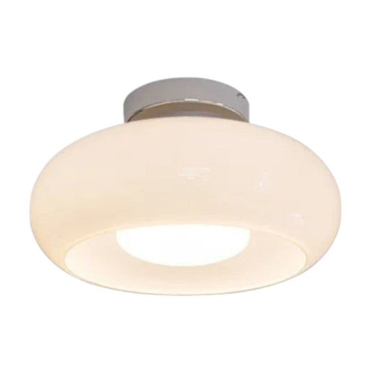 Retro Amber Round Glass Ceiling Light