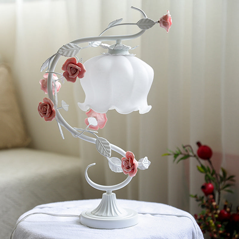 Rosaglo Covered Rose Lamp