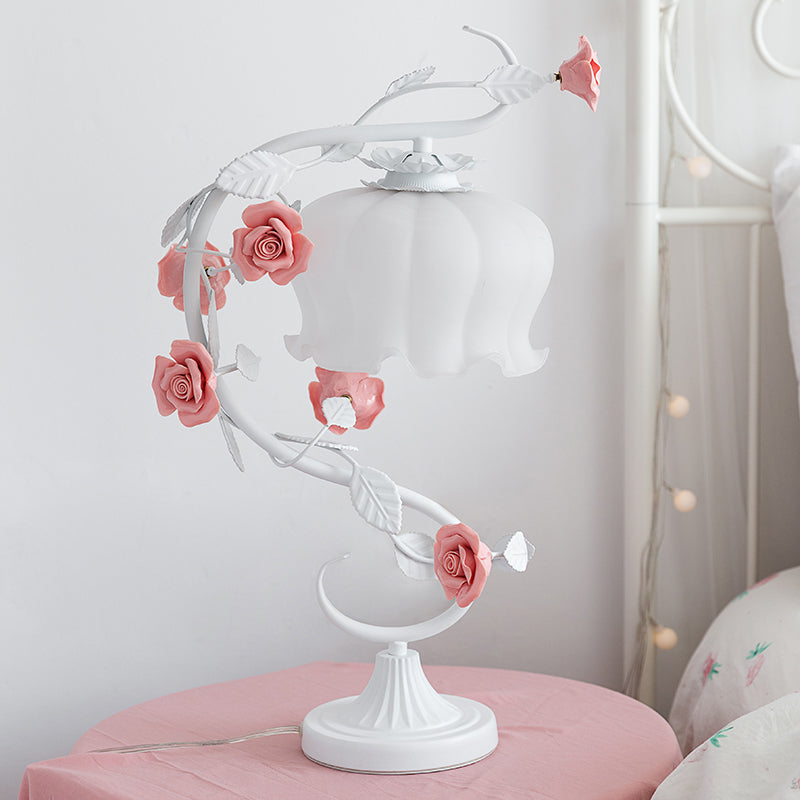 Rosaglo Covered Rose Lamp
