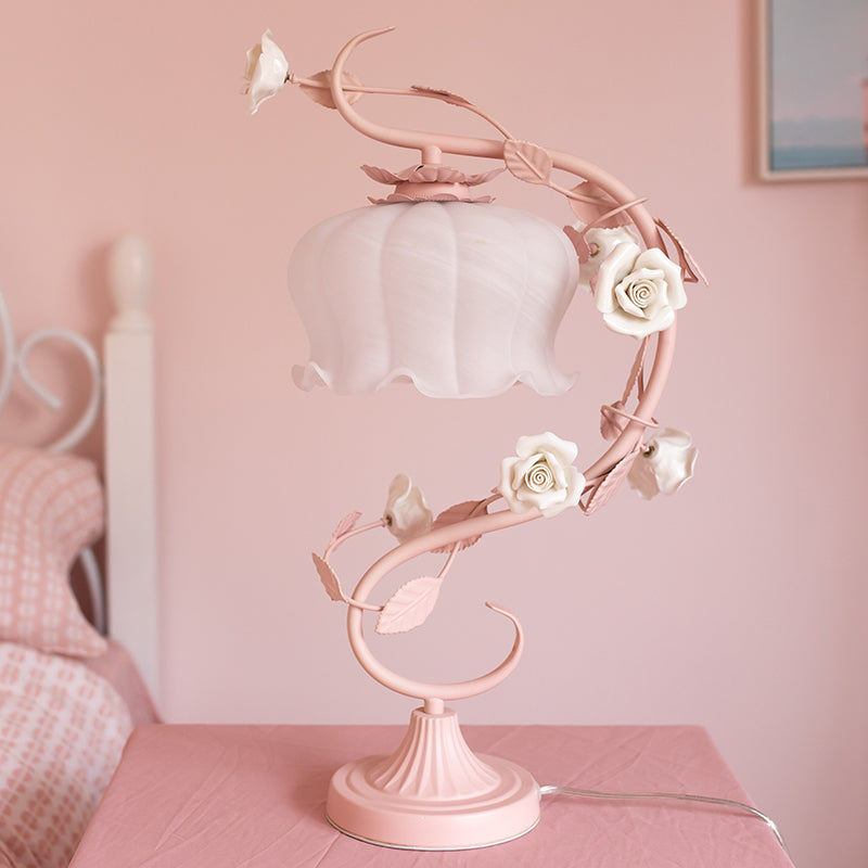 Rosaglo Covered Rose Lamp