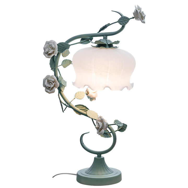 Rosaglo Covered Rose Lamp