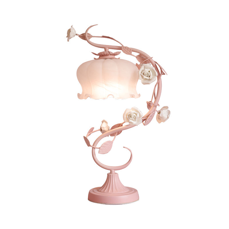 Rosaglo Covered Rose Lamp