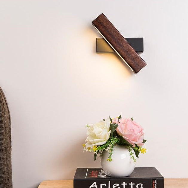 Rotowood Rotating Wooden LED Wall Light